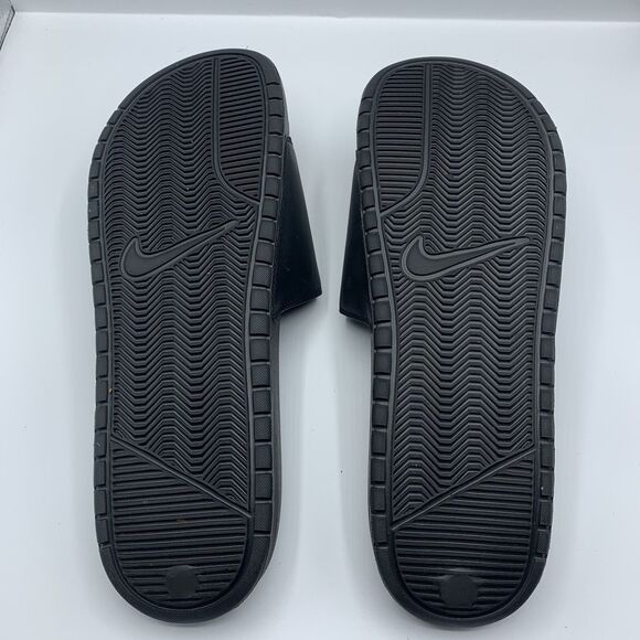 NIKE Benassi JDI Slides Sandals Black Off Court Shoes Slip On Flat Size 14 - Picture 7 of 8